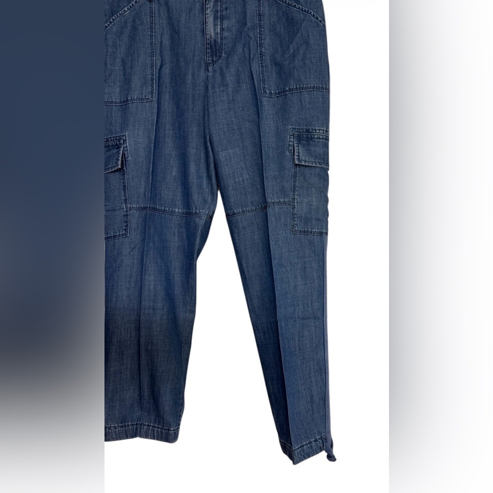 TOMMY HILFIGER WOMEN’S CHELSEA CARGO JEANS BLUE. SIZE: 12 CASUAL - Picture 7 of 15